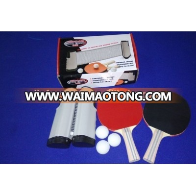 Expandable retractable table tennis net for ping pong table