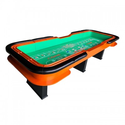 10 foot casino craps table with sold wood legs